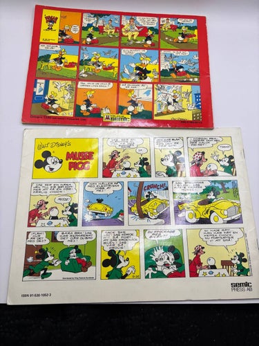 2 st Musse Pigg / Kalle Anka seriealbum – Semic Press AB 1980-tal
