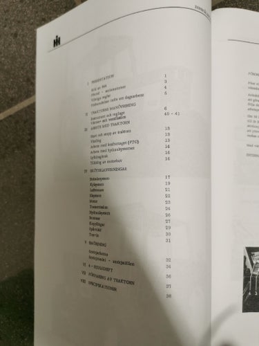 Instruktionsbok international IH 844