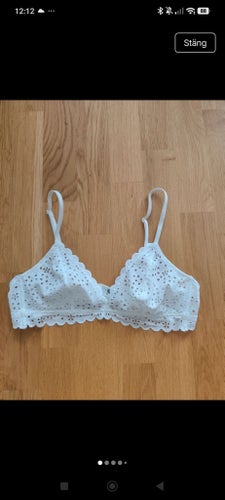 Vit bralette, storlek S