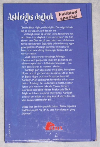 Ashleighs dagbok hästbok Joanna Campbell Fullblod Special tonårs häst bok