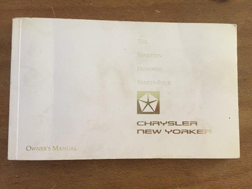 Chrysler New Yorker 1994 Owners Manual mm