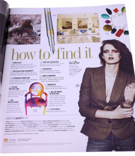 How to Spend It Magazine August 1st 2009-Financial Times-English (Weight: 198g)