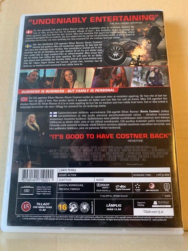 3 days to kill, Dvd