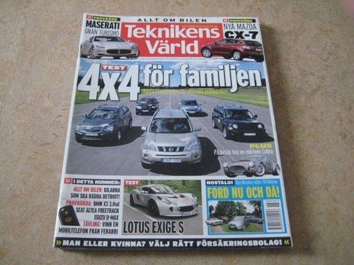 TEKNIKENS VÄRLD NR 18 2007 FEM GENERATIONER FORD, M.M