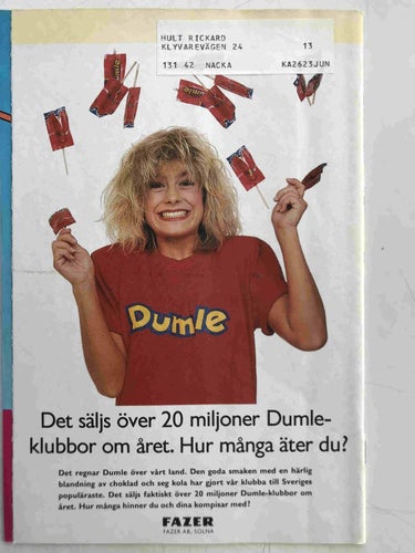 Kalle Anka - 1989:26 FN-VF med tatueringsmärken