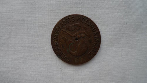 Svenska Dagbladets Motorbåtsrally Medalj 1966 diameter på 30 mm.