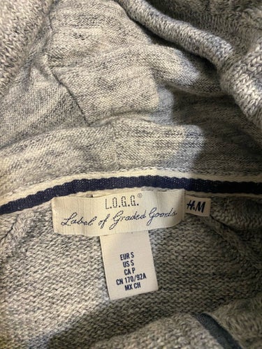 H&M grå hoodie, storlek S