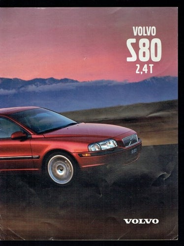 Volvo broschyr - Volvo S80 2,4 T - 4 sidor