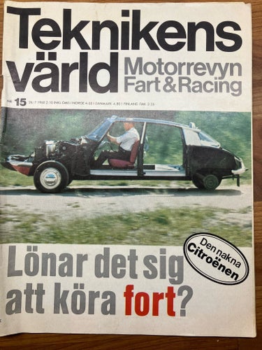 Teknikens Värld Motorrevyn Fart & Racing, 1968