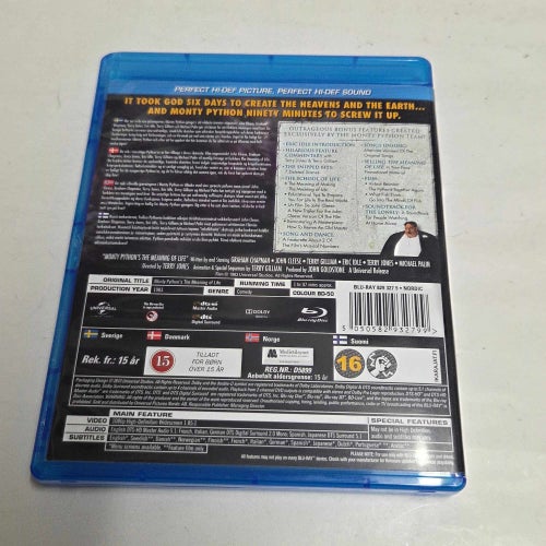 The meaning of Life, Monty Python, 30th anniversary edition blu-ray