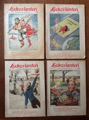 Lyckoslanten - Årgång 1940 -nummer 1, 2, 3 och 4 Upplaga A Sparbanken Lund