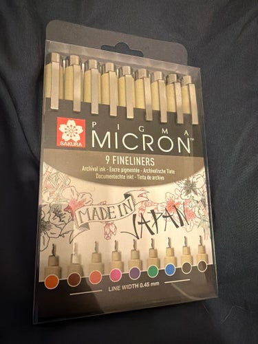 Pigma MICRON sakura pennor 9 finliners 0.45mm
