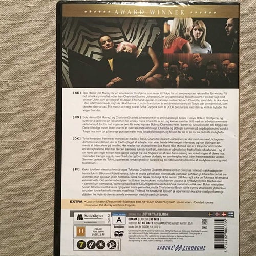 LOST IN TRANSLATION DVD SVENSKT TEXT NY INPLASTAD