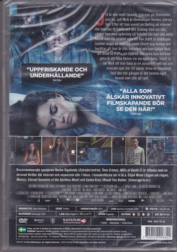 DVD / Open Windows / Njuta Films #682 / Elijah Wood, Sasha Grey / Ny & Inplastad