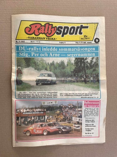 Rallysport / Rally Sport med Rallynytt 1982 nr.9