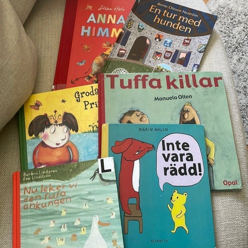Barnbokspaket: "Annas Himmel" av Stian Hole, "En tur med hunden" av Bente