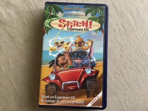 STITCH EXPERIMENT VHS SVENSKT TAL WALT DISNEY