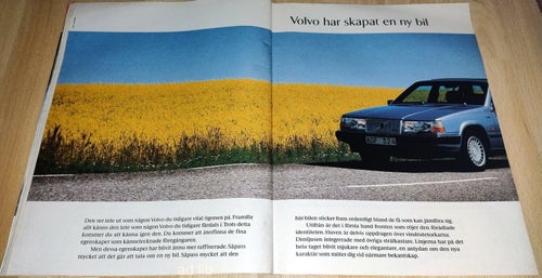 VOLVO 760 GLE, STOR ANNONSKAMPANJ, 6 SIDOR REKLAMANNONS 1987
