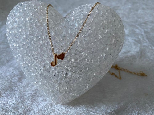 Hjärta Bokstav Halsband " J "