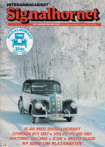Signalhornet 1984-1 Volvo PV 831 1951.Citroen B11.Moto Guzzi.SOK