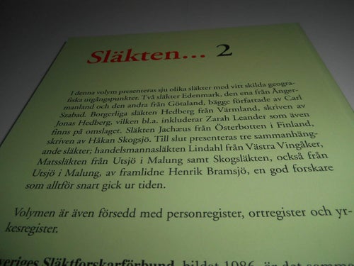 Släkten... 2 (hft) Sveriges släktforskarförbund