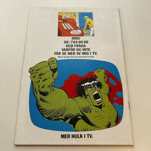 Hulk nr 12 1982, oläst toppex! VF+