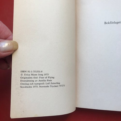 RÄDD ATT FLYGA Erica Jong 1975