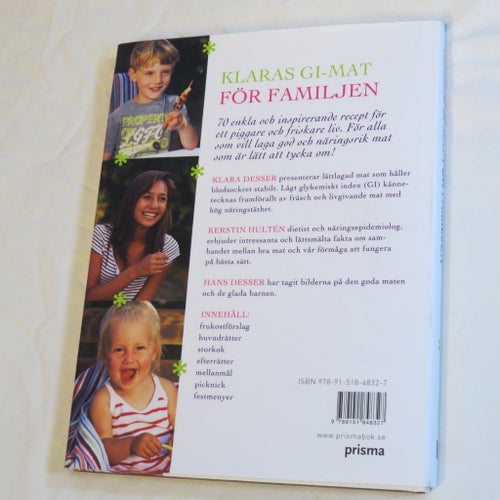 Klaras GI-mat för familjen av Klara Desser och Kerstin Hultén, 2008