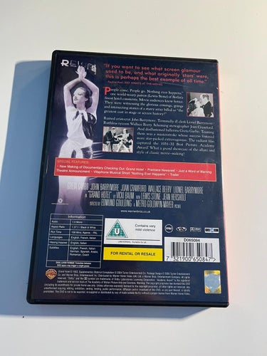 DVD-film: Grand Hotel (Greta Garbo, John Barrymore)