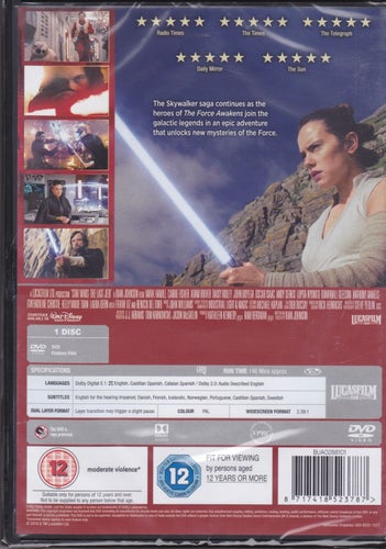 DVD / Star Wars: The Last Jedi / Adam Driver, Laura Dern / Ny & Inplastad
