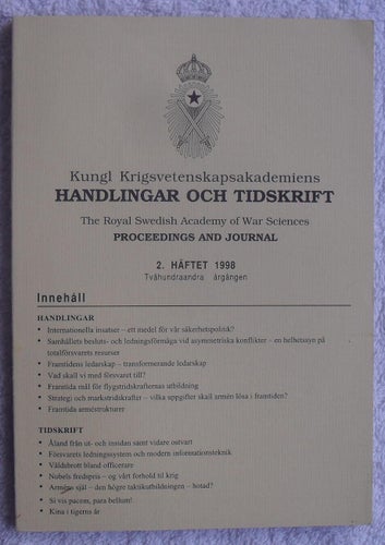 Ålands militärhistoria, militär ledning m.m. (Krigsvet 2/1998)