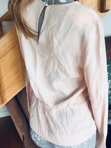 2 st: exclusive silkig viskose blus /beige Samsoe & Samsoe +Esprit S/38