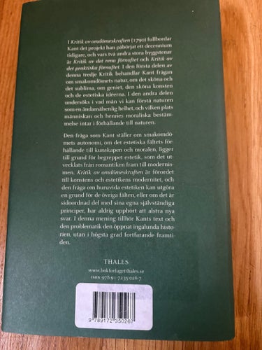 Kritik av omdömeskraften av Immanuel Kant