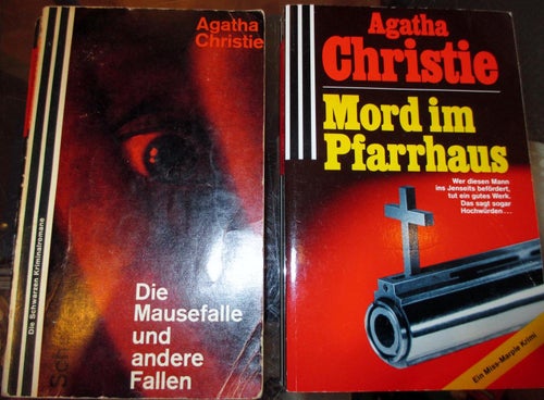 2 böcker av Agatha Christie, deckare på tyska