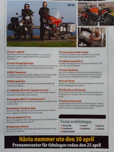 Allt om MC nr 4 2008: Triumph Speed Triple, Suzuki Bandit 2007 vs 1997