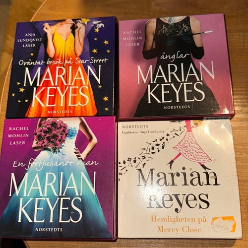 4 st Ljudböcker av Marian Keyes: "Oväntat besök på Star Street", "Änglar", "En
