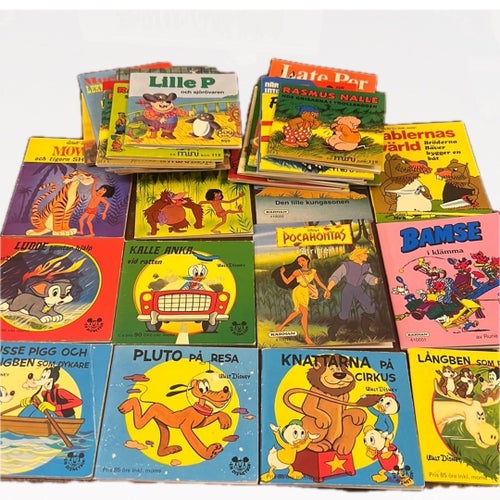 32 st miniserier. Med Kalle anka bamse och många fler.