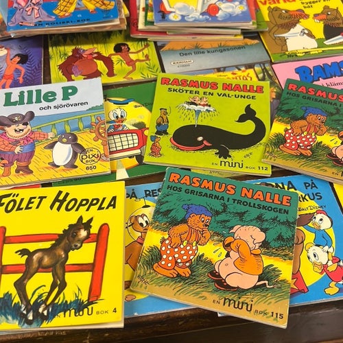 32 st miniserier. Med Kalle anka bamse och många fler.