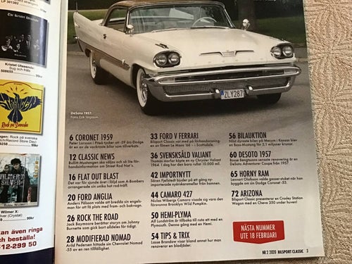 BILSPORT CLASSIC NR 2 2020 DODGE CORONER,DESOTO,PLYMOUNT,CAMARO,FORD ANGLIA