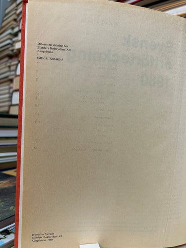 Svensk ortförteckning 1980 av Postverket och Televerket . Bok. Very good+