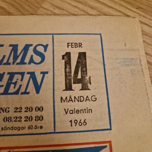 Stockholms-Tidningen från 14 februari 1966