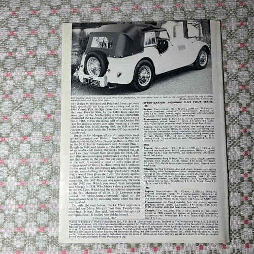 The Plus Four Morgan - Models profile publications