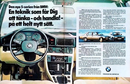 BMW - DEN NYA 5-SERIEN, STOR REKLAMANNONS 1981