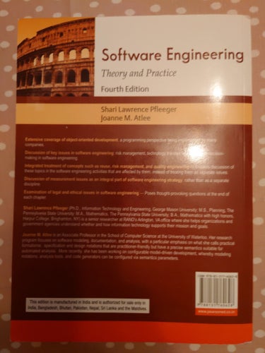 Software Engineering: Theory and Practice (Pfleeger & Atlee, 2013)