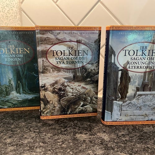 Komplett trilogi av J.R.R. Tolkien – Härskarringen (Norstedts)
