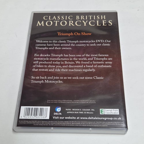 Classic British motorcycles - Triumph on show DVD