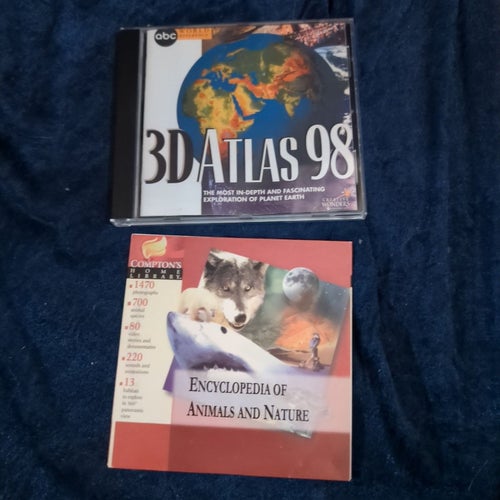 3D Atlas 98 och Encyclopedia of Animals and Nature CD-ROM