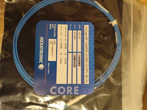 64x Hexatronic fiberoptisk kabel, 5m och 2m
