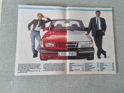 SAAB SAAB Katalogen . 1986 . 68 sidor . Bil tillbehör mm