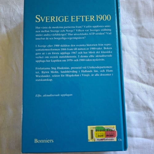 Sverige efter 1900 av Stig Hadenius, Björn Molin, Hans Wieslander, 1997